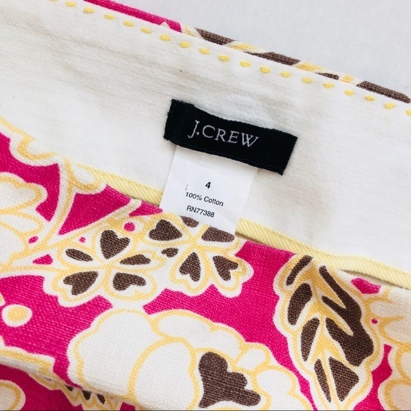 J. Crew Floral Mini Skirt Size 4 - Picture 6 of 6